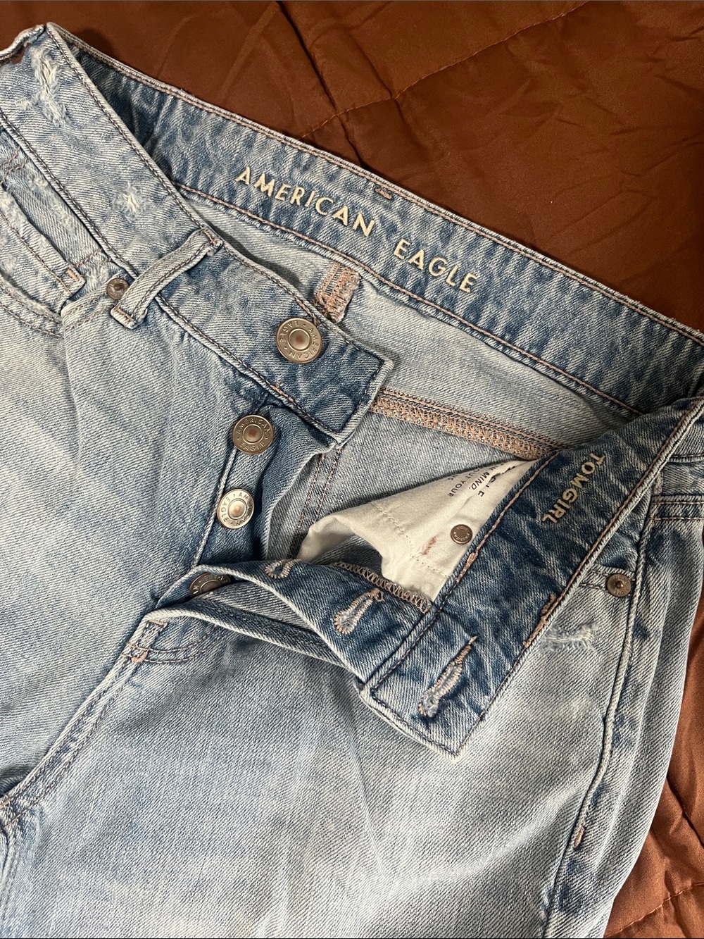 American Eagle Light Wash High-Rise Jeans